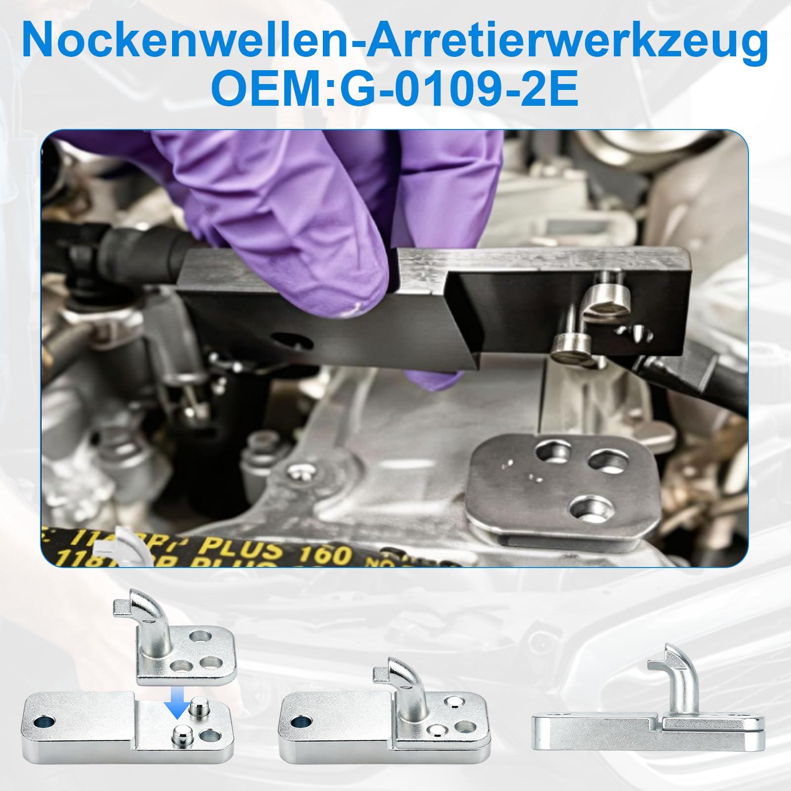 Motor Einstellwerkzeug Satz für 1.2 Vti (VVT) /GDI PureTech Benzin, Zahnriemen Werkzeug Kompatibel mit Opel Peugeot Citroen Nockenwelle Arretierwerkzeug G-0109-2E,G-0109-6,0109-2C/2D,109-2B,0109-2B
