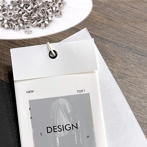 Miniatura 4 de 200 ojales diminutos de 0.079 pulgadas, ojales autotraseros de 18 pulgadas para manualidades de cuentas, ropa, cuero, lona (0.118 pulgadas, color