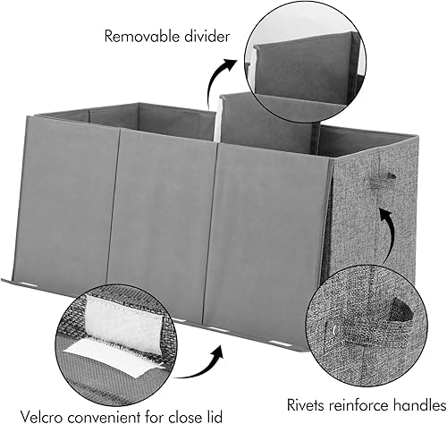 Miniatura 94 de popoly Caja de juguetes grande con tapa abatible, contenedor plegable para niños, niñas, guardería, sala de juegos, 25 x 13 x 16 pulgadas (rosa