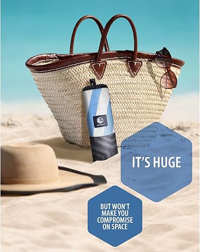 Miniatura 4 de Toalla de microfibra, para playa, para piscina, natación, ducha, viajes, ligera, de secado rápido, libre de arena, compacta y fácil de llevar,