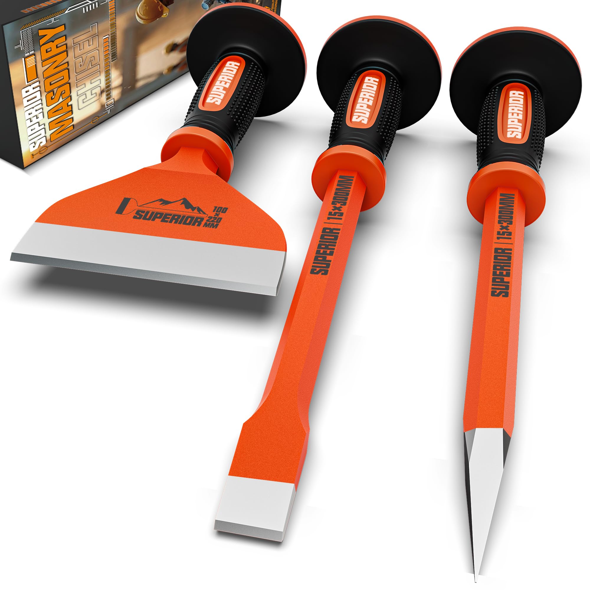 Masonry Chisel Set, 3-Piece