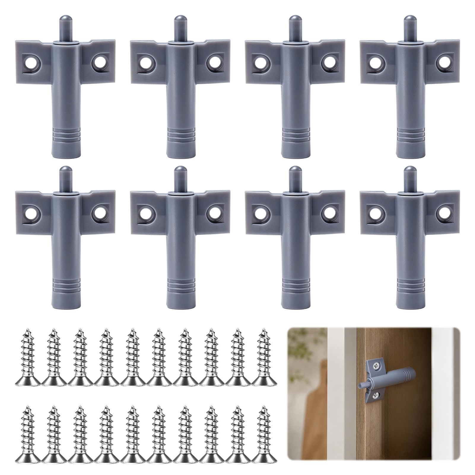 Soft Close Dampers, 10pcs Set with 20 Screws, Adjustable Soft Close Hinges for Kitchen Cabinets, Compatible with Titus Soft Close Hinges, Quiet Closing, Easy Installation, Universal Fit