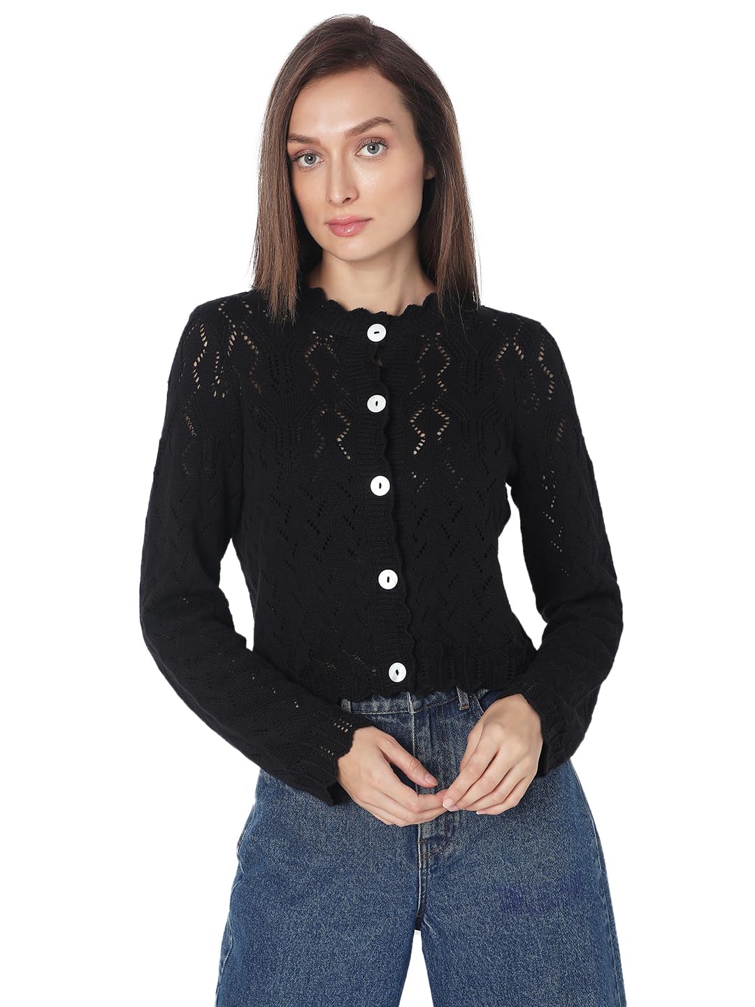 vero moda Women's Cotton Round Neck Sweater-picture-33