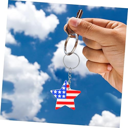 Miniatura 6 de CORHAD Bandera de Estados Unidos, 12 piezas, llavero para bolso, cartera, llavero, cartera, llavero, bolso, recuerdos, bandera de gel de sílice,
