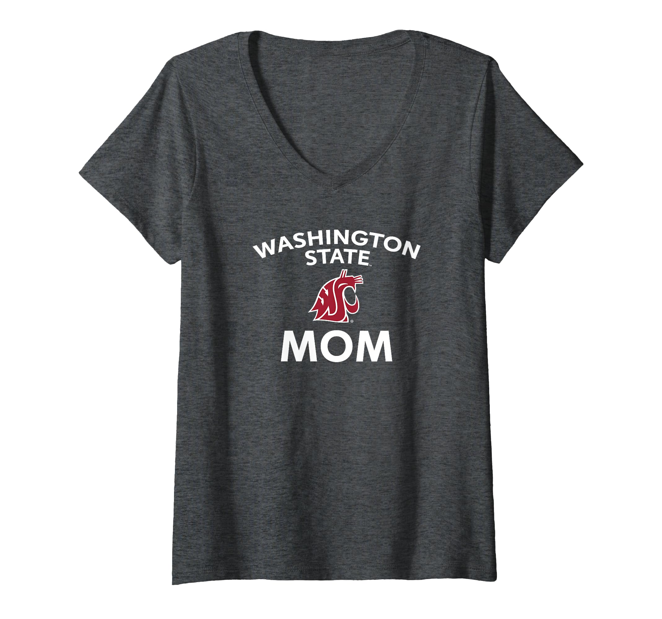 Womens Washington State University Cougars Mom V-Neck T-Shirt