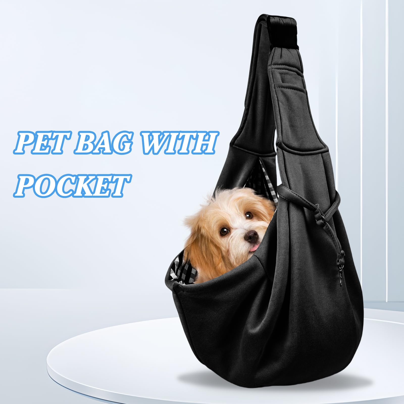 Sac de Transport pour Chien, Sac Transport Chien Sécurisé Chat Jusqu'À 15 Kg, Sac pour Chienavec Bandoulière Réglable, Convient pour La Marche et Les Voyages en Plein Air