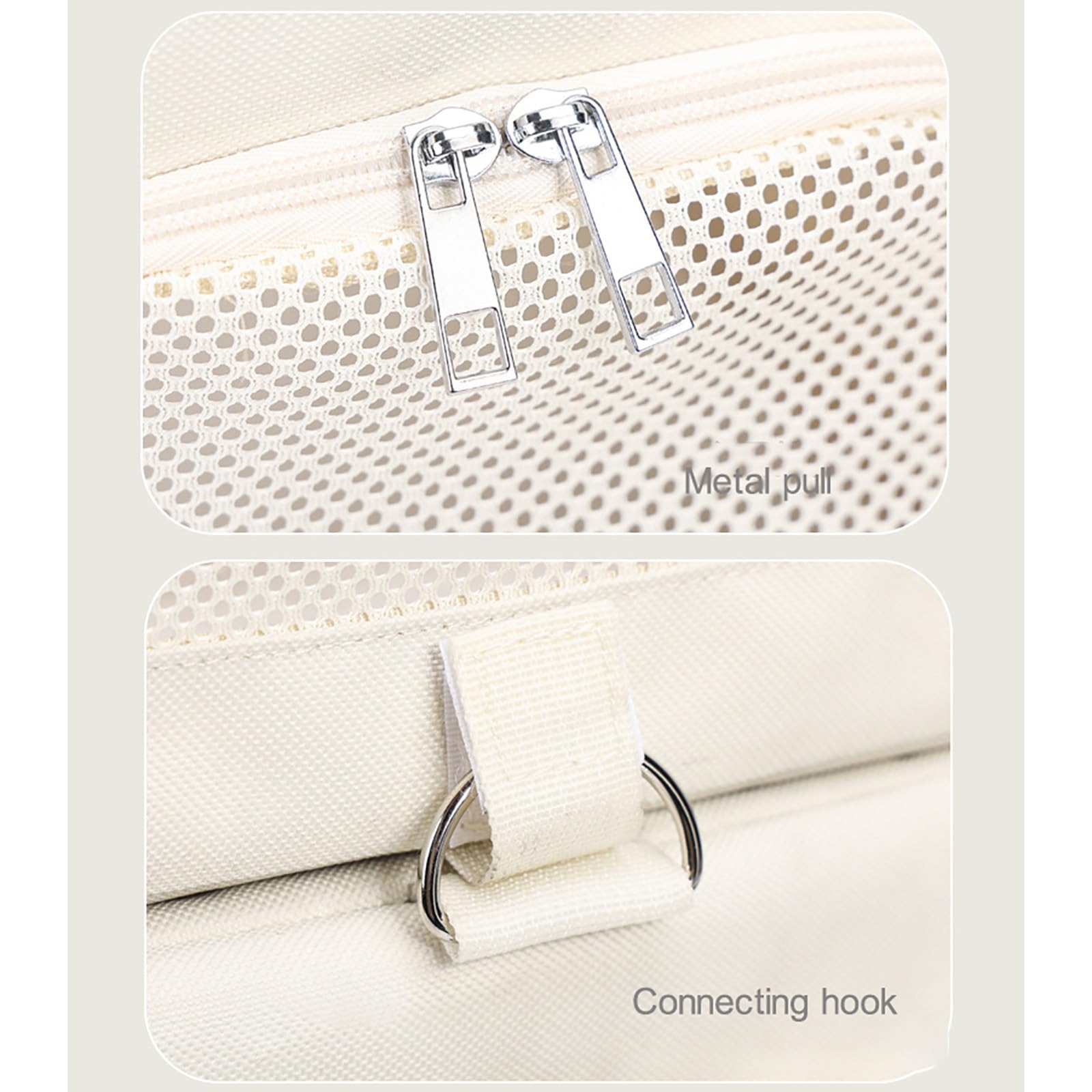 Sac De Transport à roulettes Double Couche pour Animaux De Compagnie avec FenêTres en Filet Et Tapis Amovible pour Deux Chats, Adapté Aux Avions, Au Camping Et à L'ExtéRieur, Blanc (Single Layer)