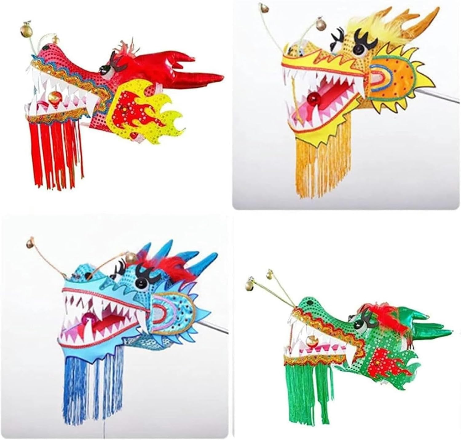 Dragon Ribbon Kids Toddlers Fitness Exercise Ribbons, Chinese Dragon Dance Outdoor Fitness Stamping 3D Dragon Dance, 2m/6.5ft