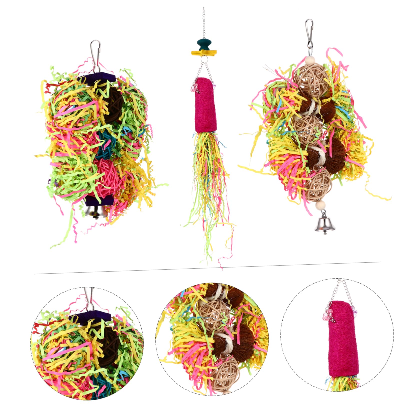 Toddmomy 9piezas Juguetes para Aves y Juguetes Colgantes para Jaulas para Entrenamiento y Entretenimiento De