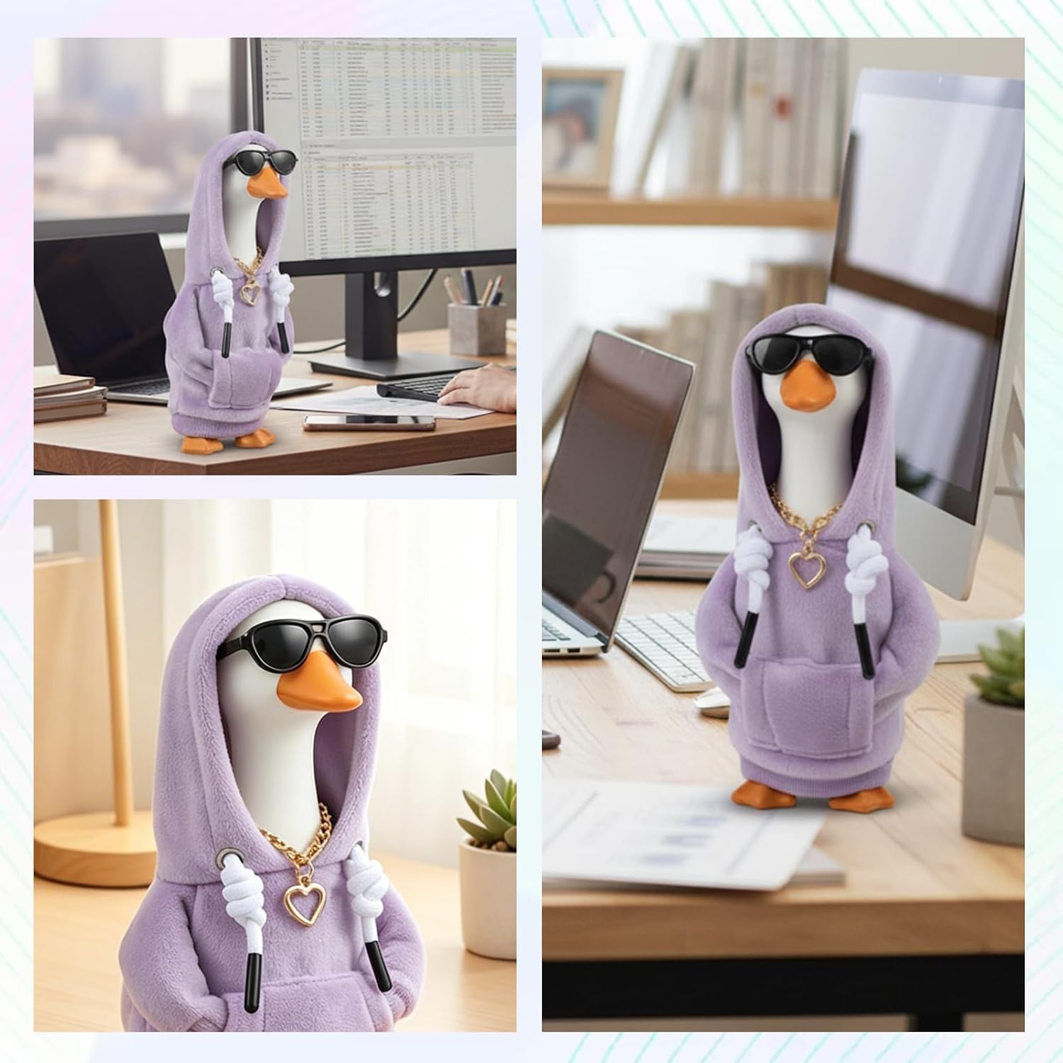 3Pcs Mini Desk Goose Outfits Set Desktop Goose Clothes image 4