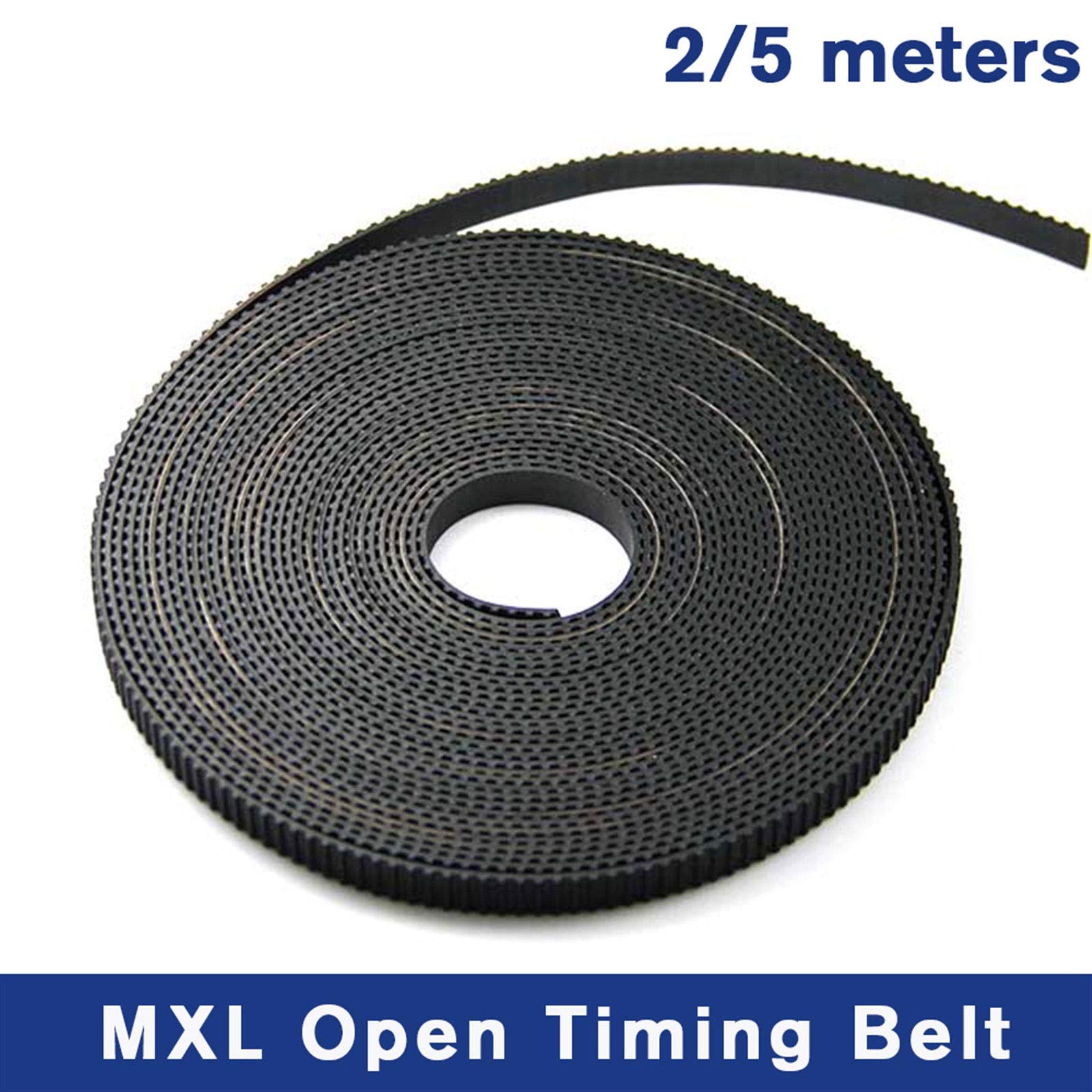 Accesorios para Correas dentadas de Caucho, Correa de distribución de 2/5 Metros, Correa de distribución Abierta MXL, Ancho 6 mm/10 mm, Material de Goma, Paso 2,032 mm(Width 6mm,Length 5M)