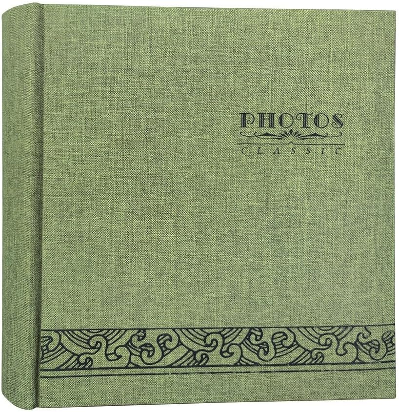 Travel Growth Commemorative Book ﻿ Linen Cover Album Retro Traditional Commemorative Album Pocket Album Applicable to Photos, Receipts, Star Cards, etc(Gray)