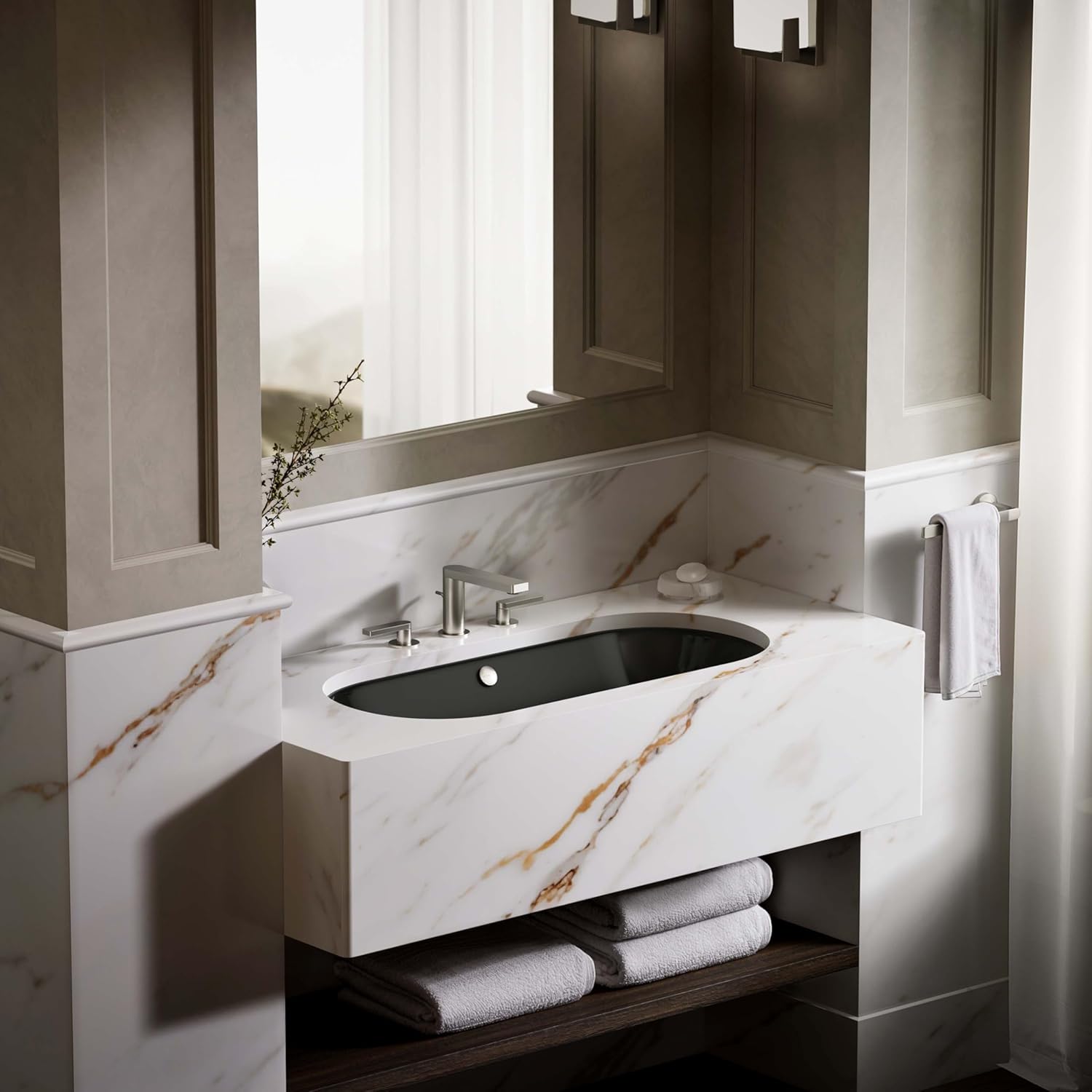 KOHLER Capsule Drop-In/Under-Mount Bathroom Sink