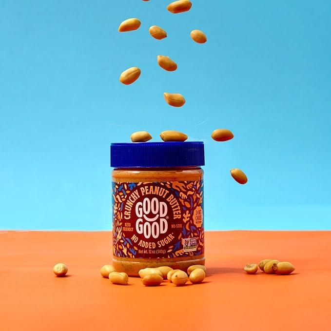Mantequilla de Maní Crujiente GOOD GOOD Keto - Bajo en Carbos y Sin Azúcares Añadidos - Vegano - Sin Conservantes - No-GMO - 12 oz / 340g miniatura 5
