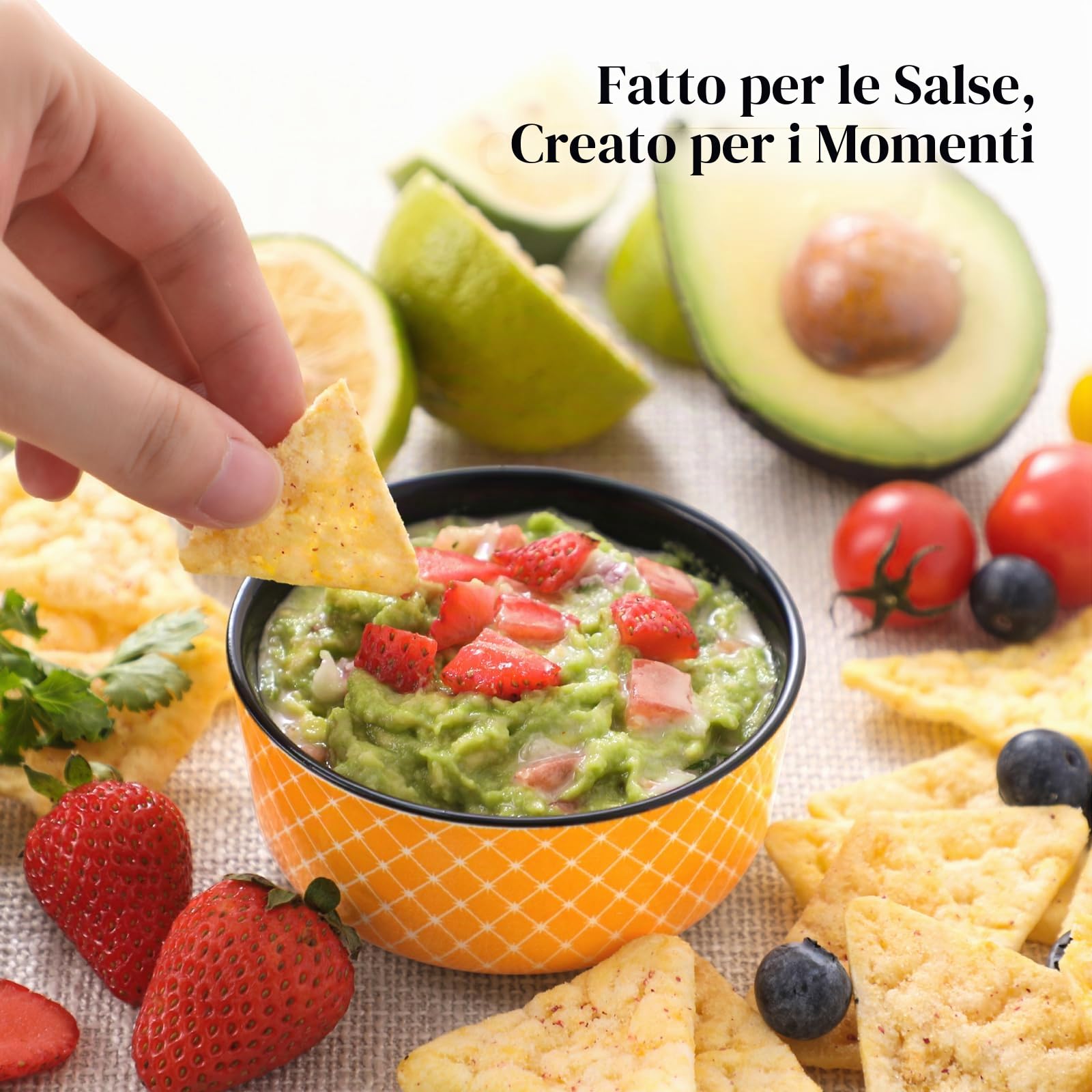 DOWAN Set di 6 ciotole da dessert in porcellana, con coperchio, da 176 ml, impilabili, per salsa, snack, crème brûlée multicolore, lavabili in lavastoviglie e microonde