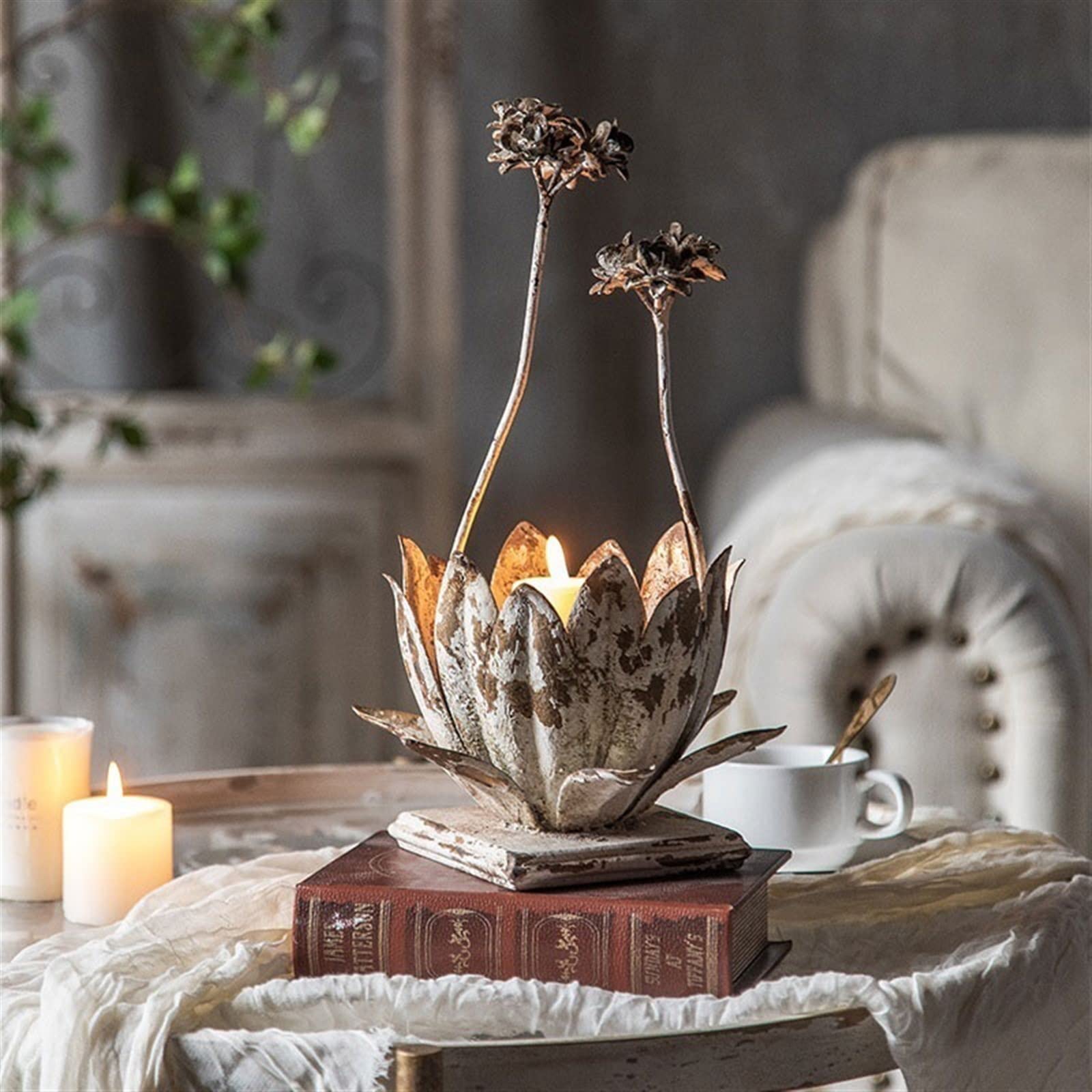Portavelas Adornos Decorativos de Mesa con candelabro Decoración