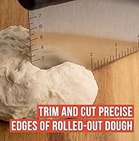 Vista 2 de Chef Pomodoro Rascador de banco de acero inoxidable de 6 pulgadas para pan, pizza y pastelería, raspador de masa, herramienta raspadora de cocina