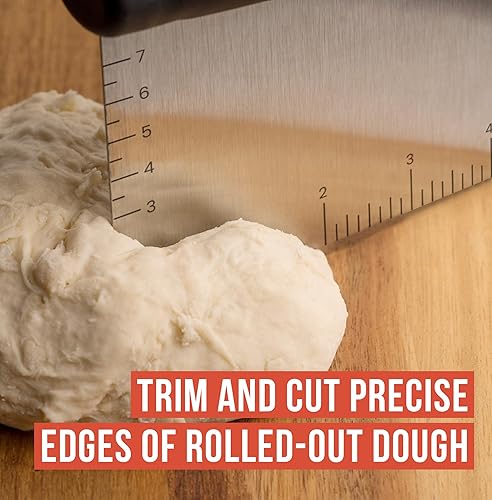 Miniatura 2 de Chef Pomodoro Rascador de banco de acero inoxidable de 6 pulgadas para pan, pizza y pastelería, raspador de masa, herramienta raspadora de cocina,