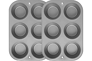 OvenStuff Nonstick Large Muffin Tin 6-Cup Set