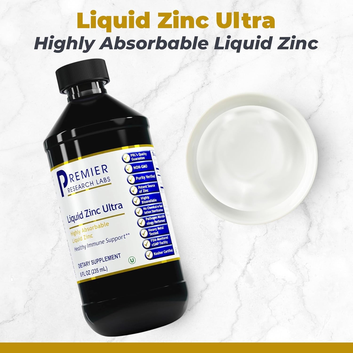 Premier Research Labs Liquid Zinc Ultra Supplement - 8 fl oz — Amazon image 2