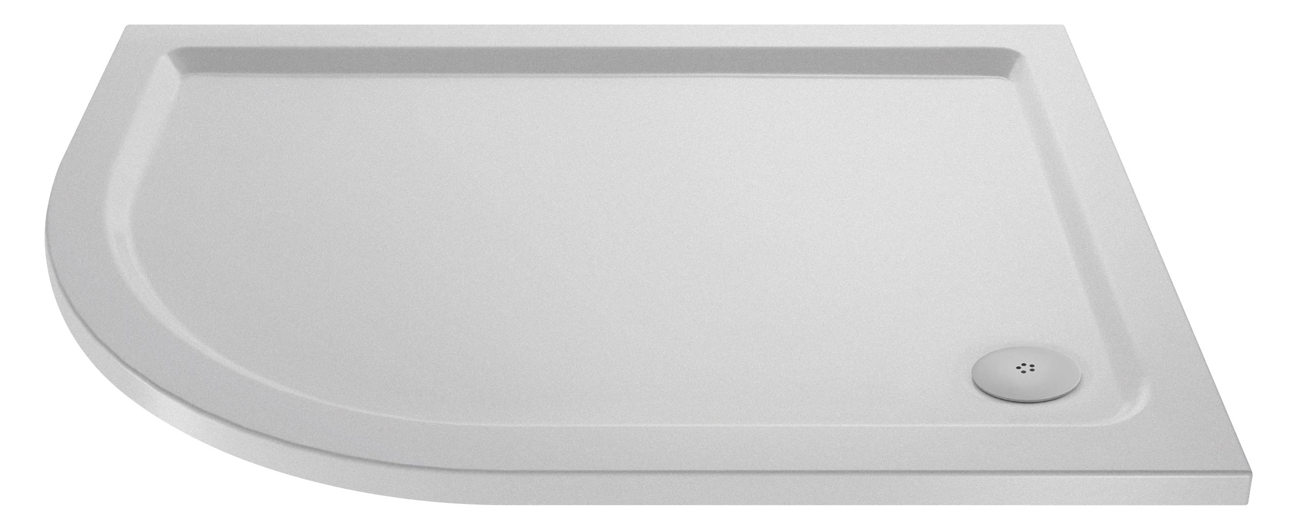 Nuie White Slip Resistant Offset Quadrant Shower Tray Left Hand 900 X 760Mm