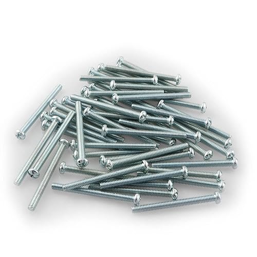 Miniatura 3 de TAODAN 50 tornillos Phillips de cabeza redonda galvanizada de 8-32 x 1-34 pulgadas