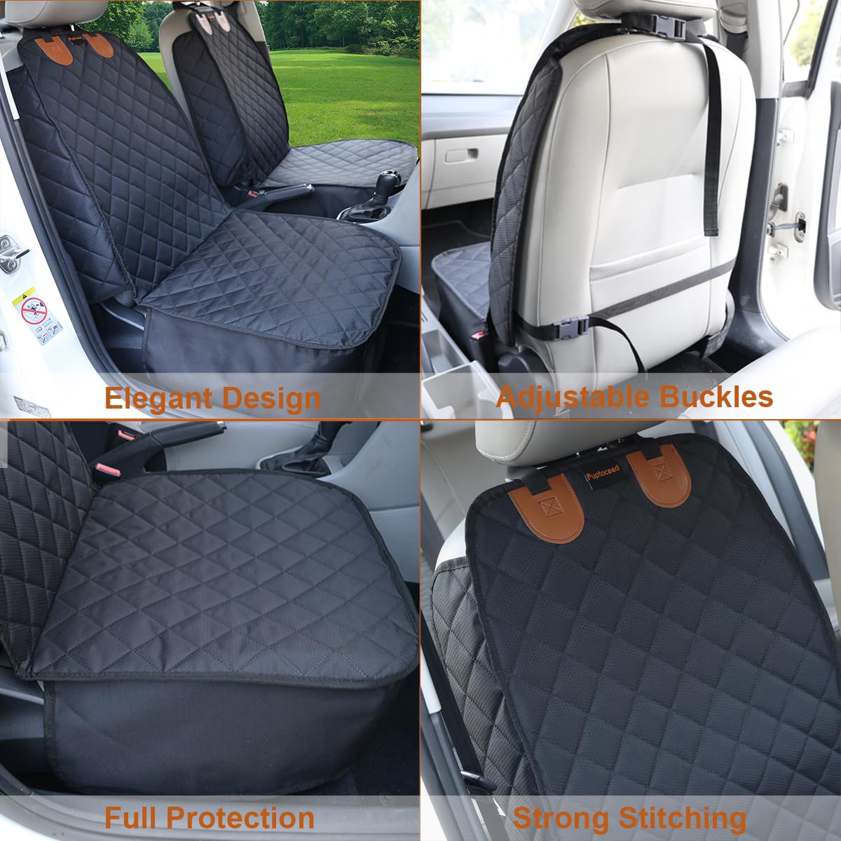 Pet Items - Funda de asiento para coche y perro, funda de asiento delantero para perro
