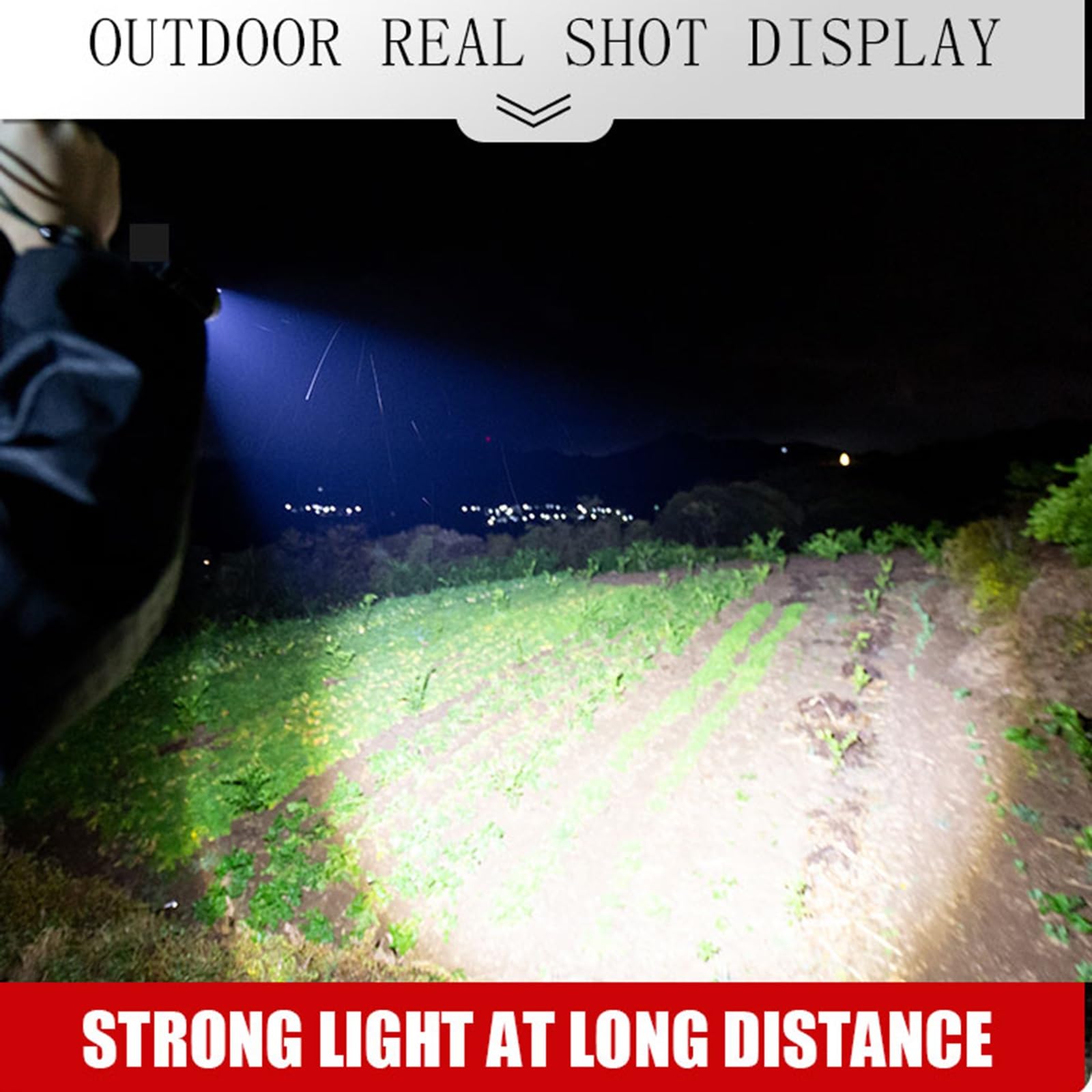 Super Bright Rechargeable LED Flashlight - Portable, Powerful, And Professional Torch for Work - Waterproof, Magnetic, USB Charging - Ideal for Military, Emergency, And Outdoor Use (Size : 2 * 26650)