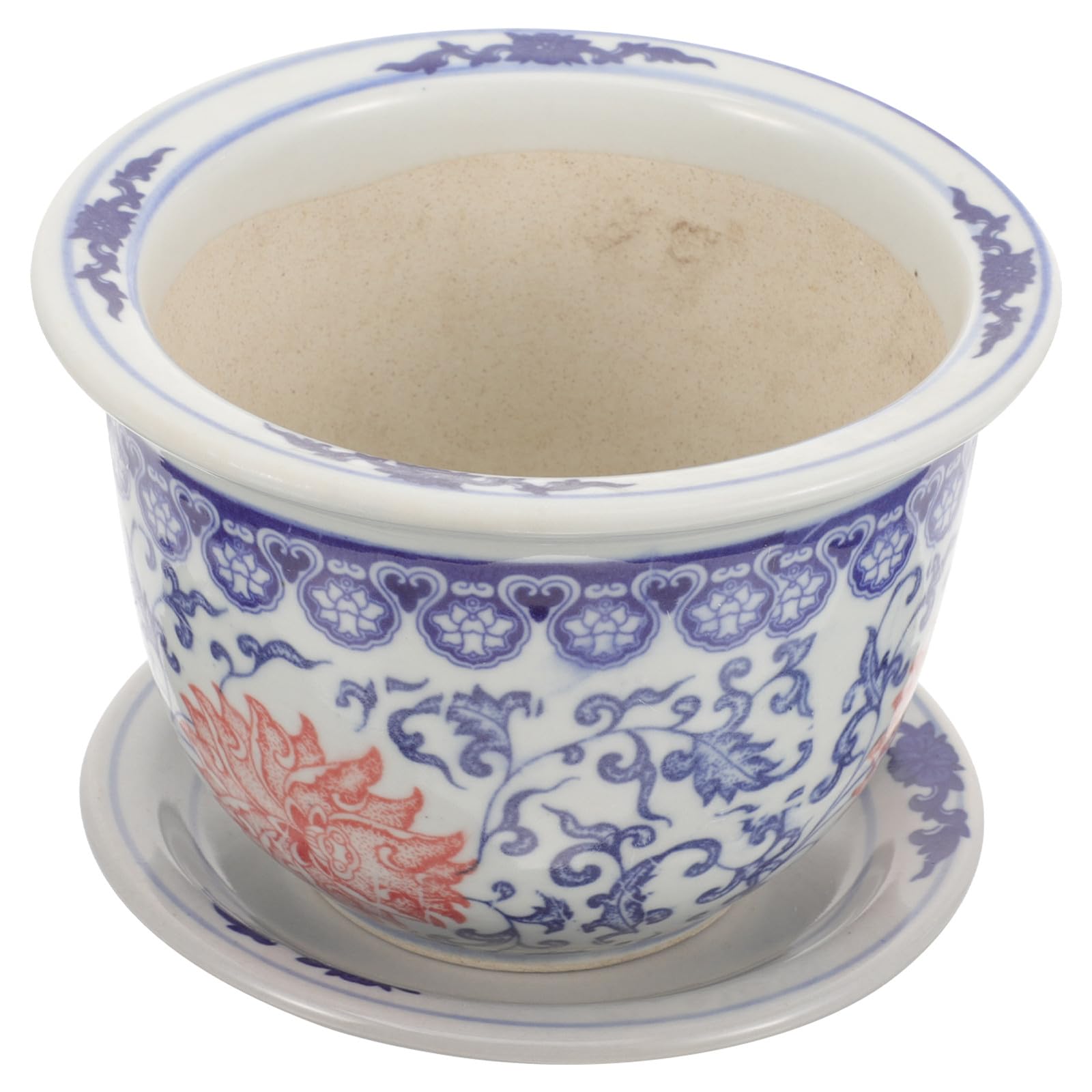 Pot de fleurs en céramique au design rond délicat et chic