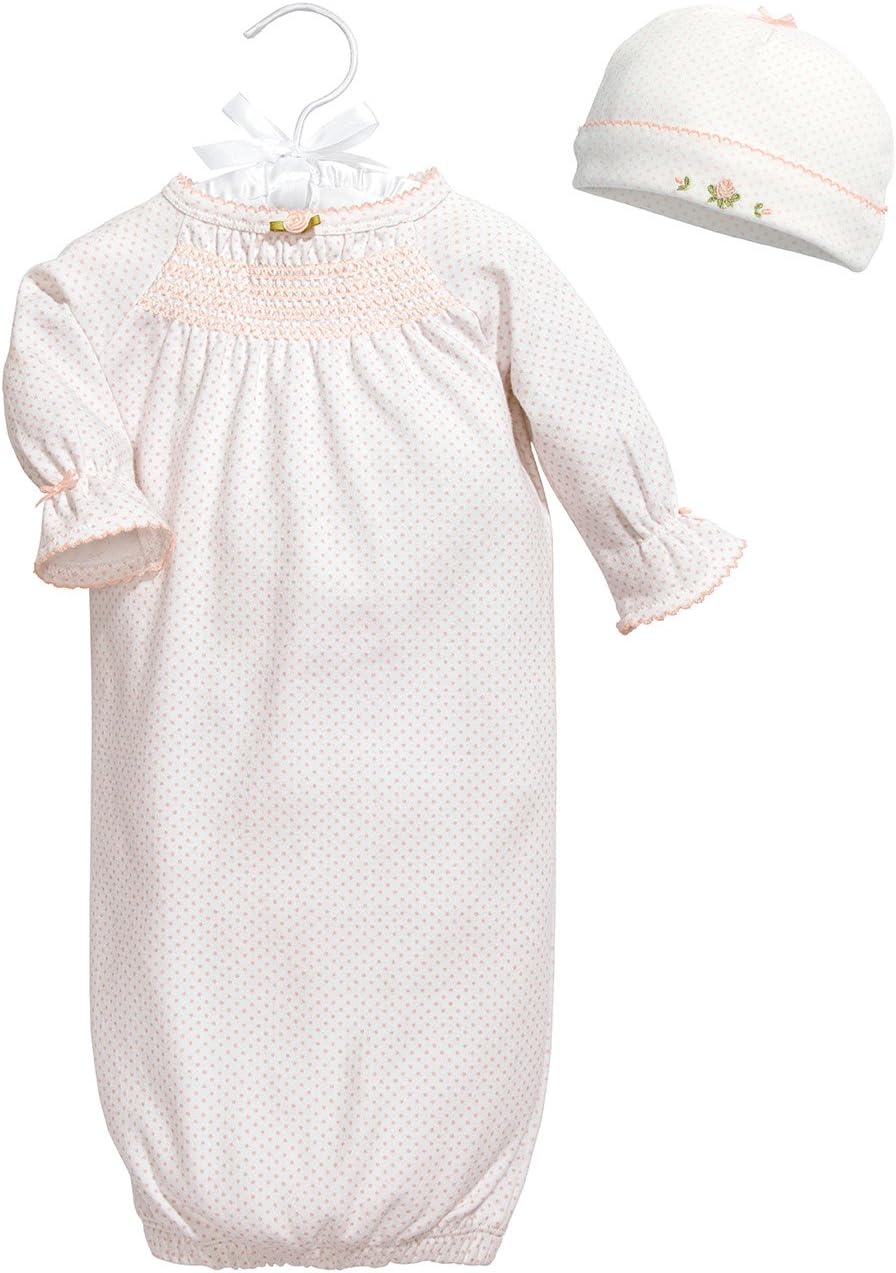 Baby Dumpling Heaven Sent Special Delivery Newborn Gown Gift Set, Girls, White, 0-3 Months