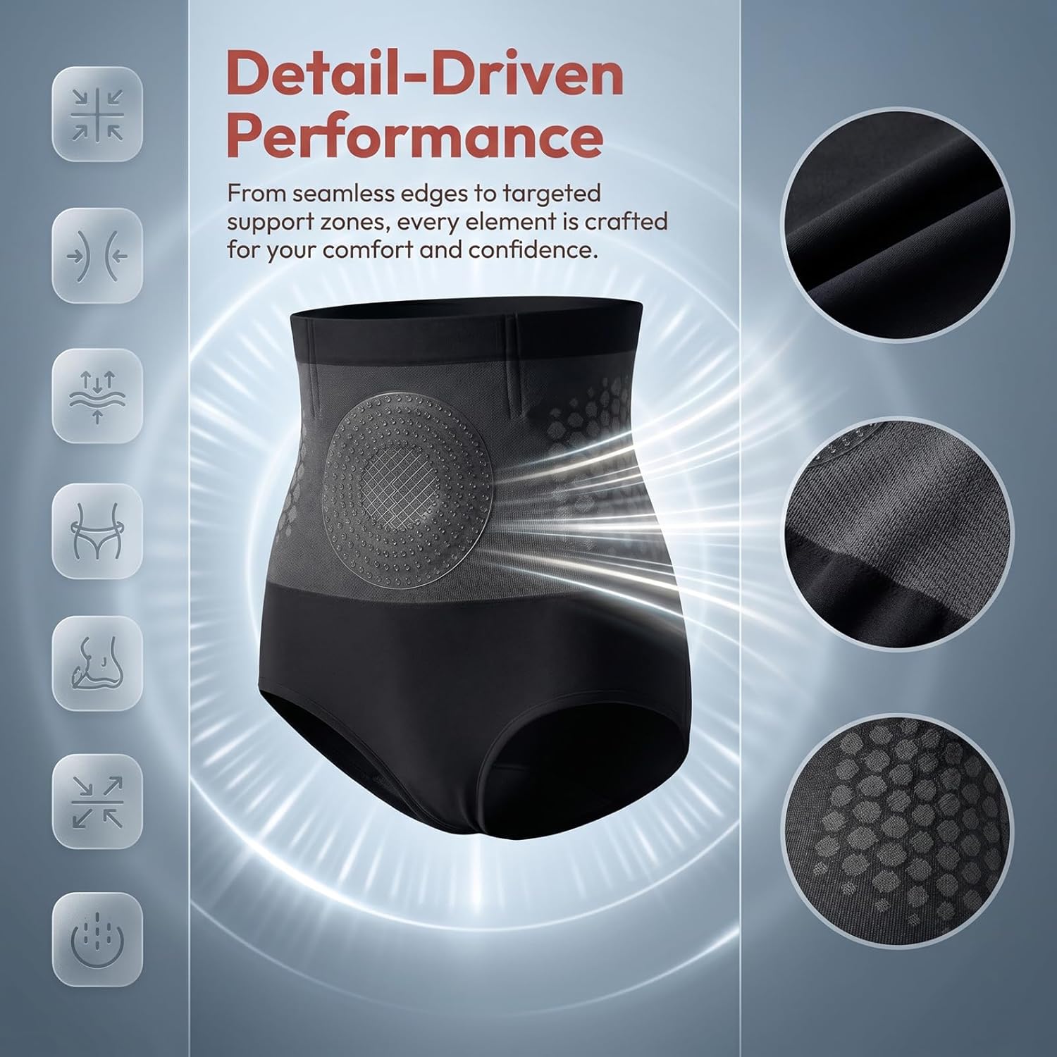 4-in-1 Micro-Particle Sculpting Shorts, Seamless High Waist Tummy Control Shapewear Yoga Shorts
