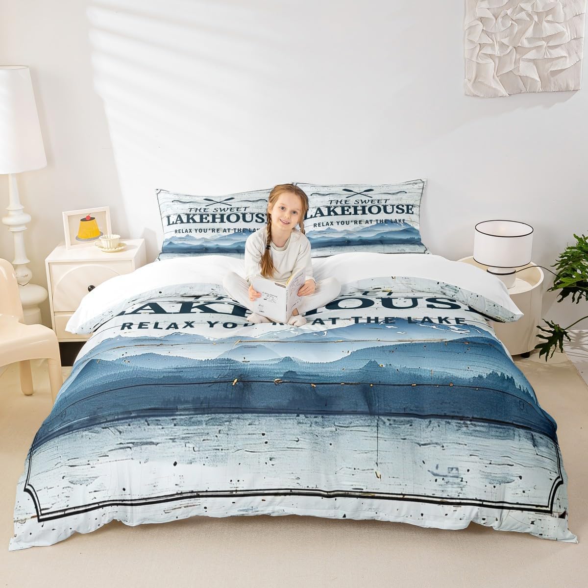 Ocean Nautical Duvet Cover Twin Size,Navy Blue Patchwork Plaid Stripes Bedding Set for Kids Teens Boys Bedroom Decor Anchor Rudder Print Comforter Cover Whale Octopus Sealife Quilt Cover 2pcs