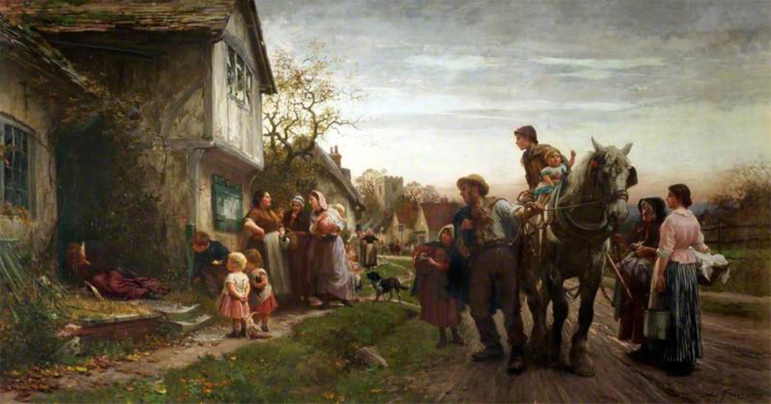 POSTERIIk Famous Modern Artwork Art Mural the Penitent's Return by Luke Fildes Oil Paintings Pictures for Home Decor 60x90cm
