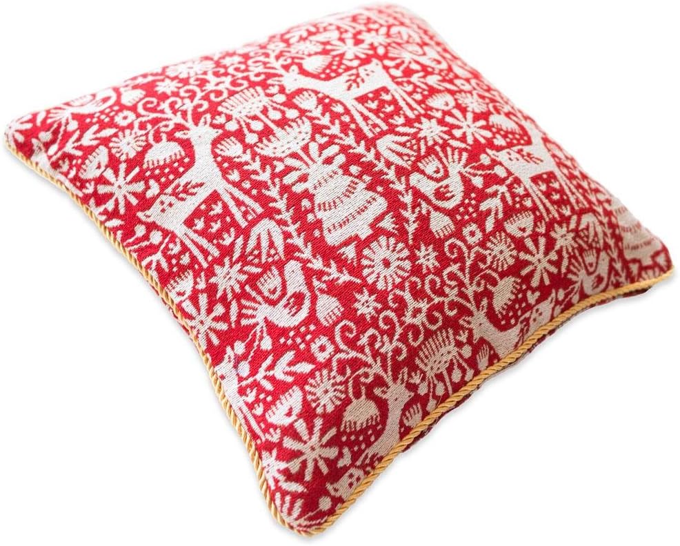 BestPysanky Set of 2 White Deer in The Woods Christmas Throw Cushion Pillow Covers
