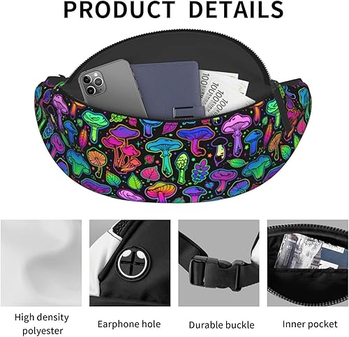 Miniatura 212 de Graffiti Instrument Music 80s 90s Microphone Fashion Casual Fanny Pack Waist Bag Men Women Adjustable Belt Waist Bag For Travel Hiking Cycling
