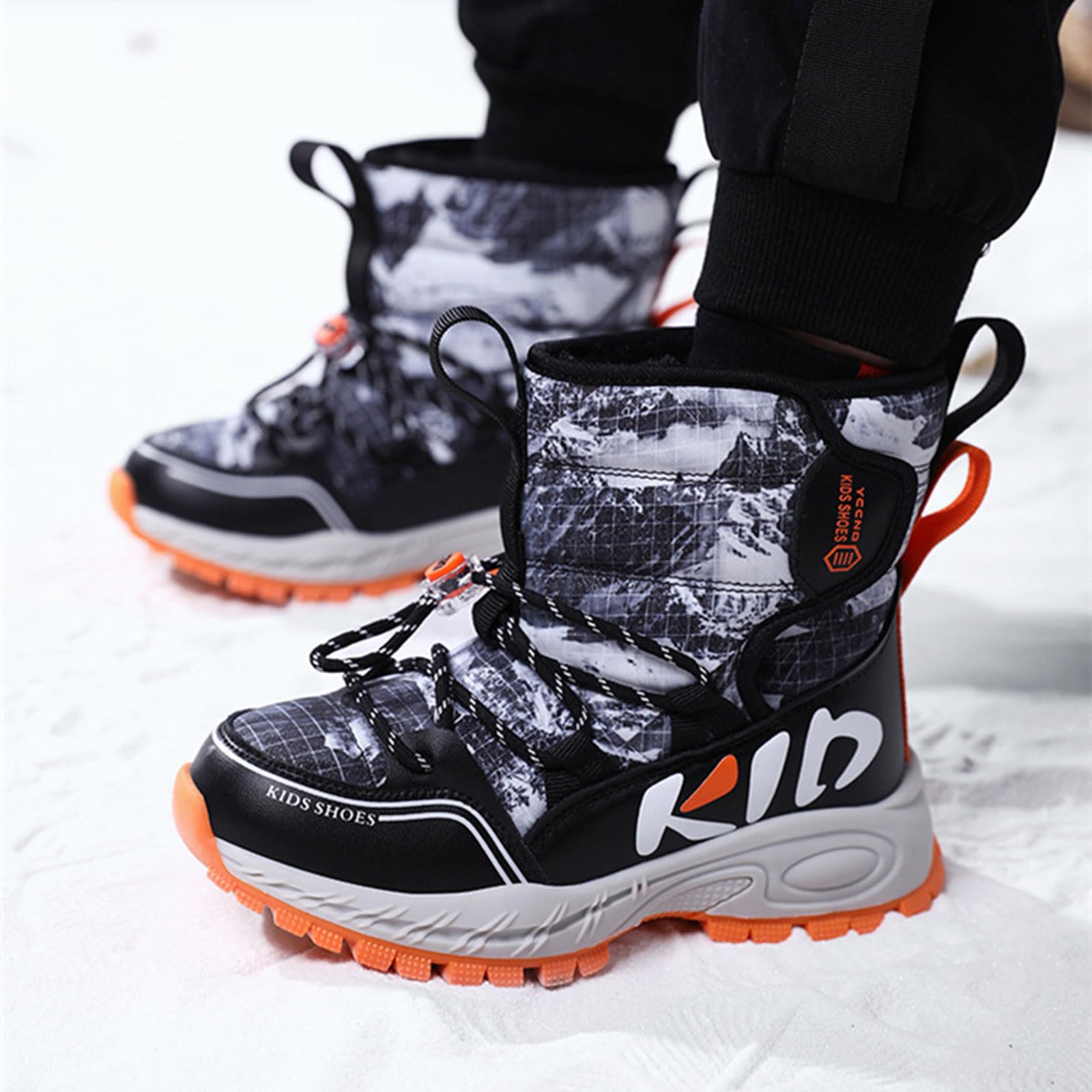 Stivali Invernali per Bambini Chaussures Enfant pour École et Loisirs Stivali Piatti alla Moda Comodi Suola Morbida Design alla Moda Leggero Antiscivolo Scarpine Primi Passi