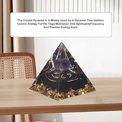 Miniatura 3 de Pirámide de cristal, pirámide de orgón de 2 pulgadas para energía positiva, pequeña pirámide de cristal curativo, pirámide de orgonita para resistir