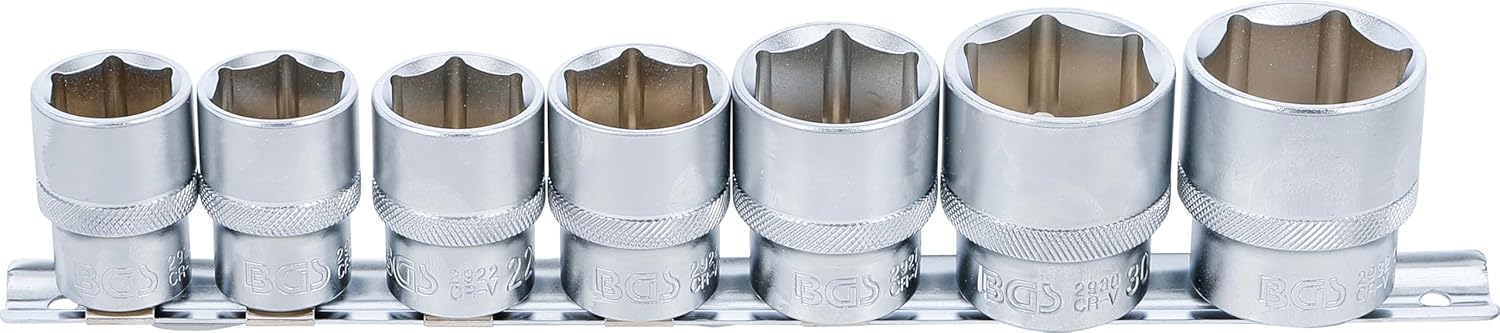 BGS 9108 | Socket Set, Hexagon | 12.5 mm (1/2") Drive | 20-32 mm | 7 pcs.