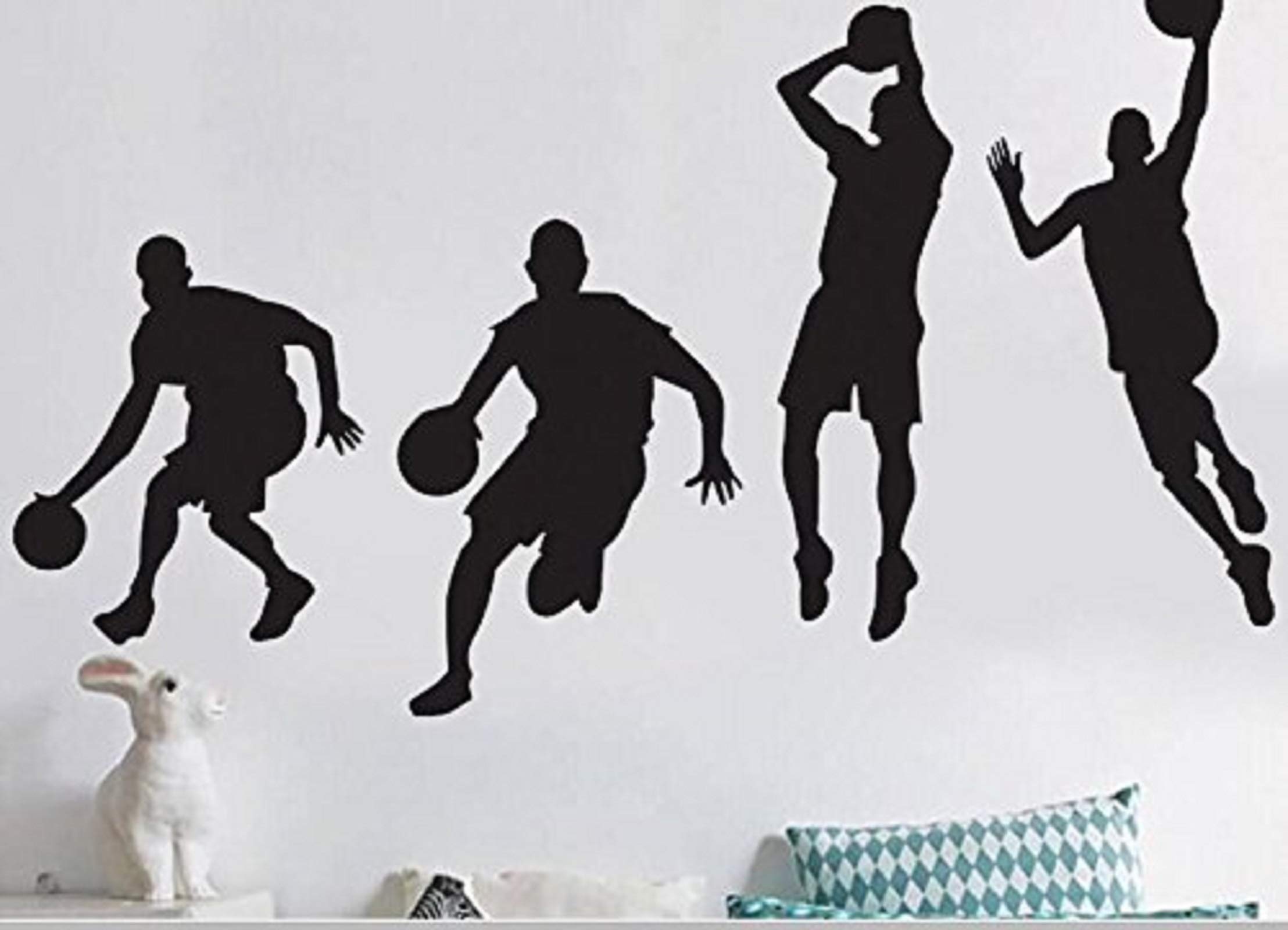 23X60CM Playing Basketball Wall Stickers Removable Sports Basketball Decals Home Boy Room Decor Wall Sticker