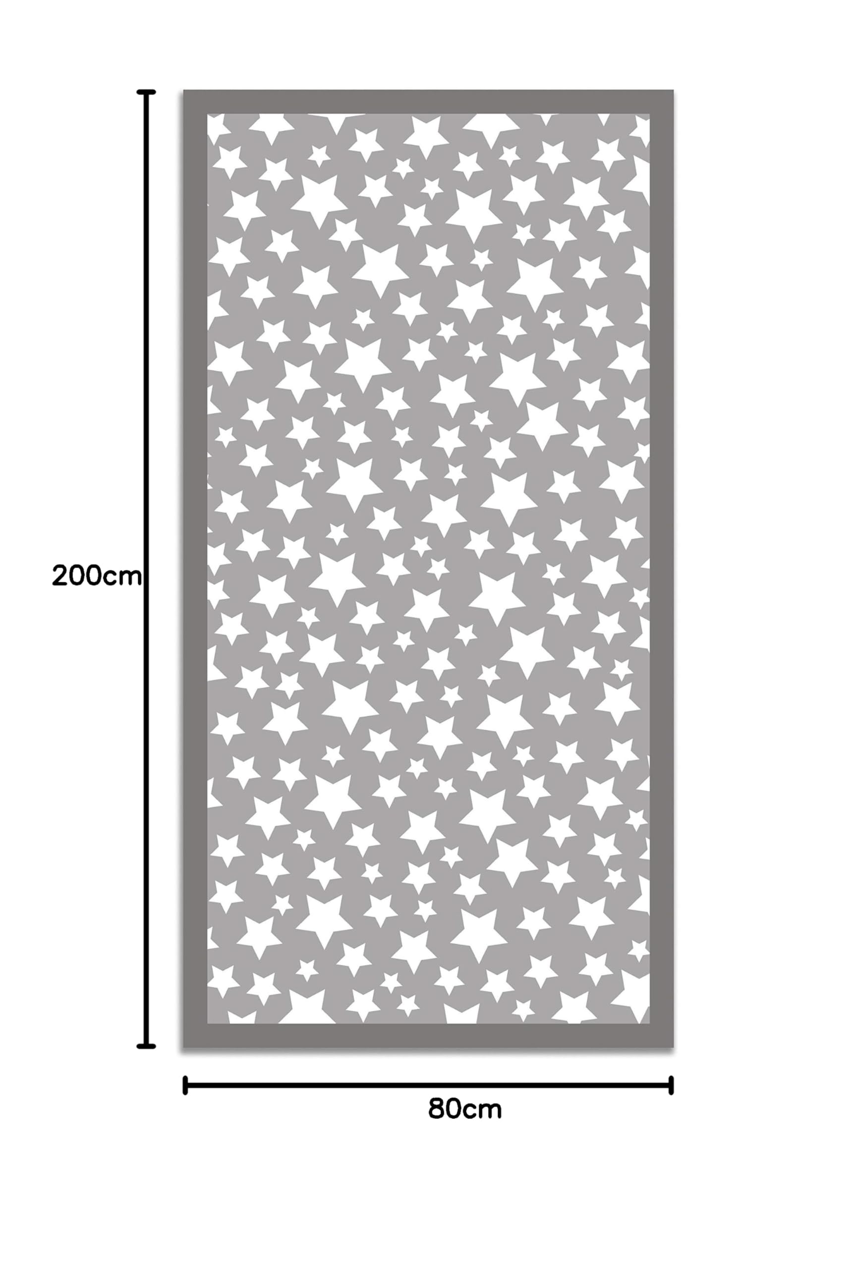 Panorama Tapis Vinyle - Modèle Étoiles Gris 80x200 cm - Différentes Tailles - Deco Maison, Cuisine, Chambre et Exterieur