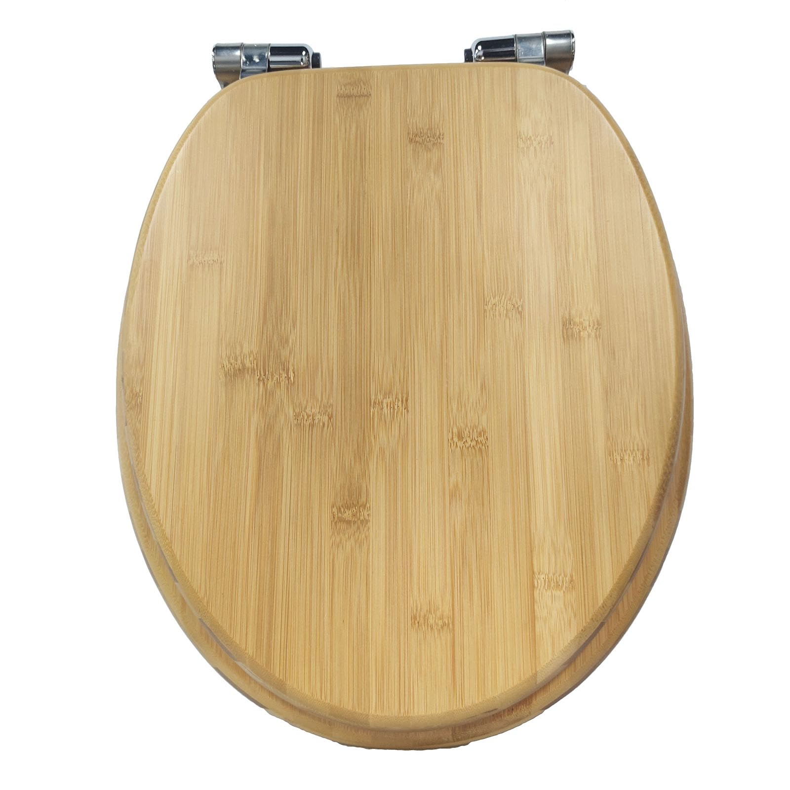 Drewniana owalna deska sedesowa z miękkim domykaniem – szybkie zapięcie, łatwa instalacja, pasuje do toalet 36 cm x 41,9 cm i wygodna modernizacja do nowoczesnych łazienek