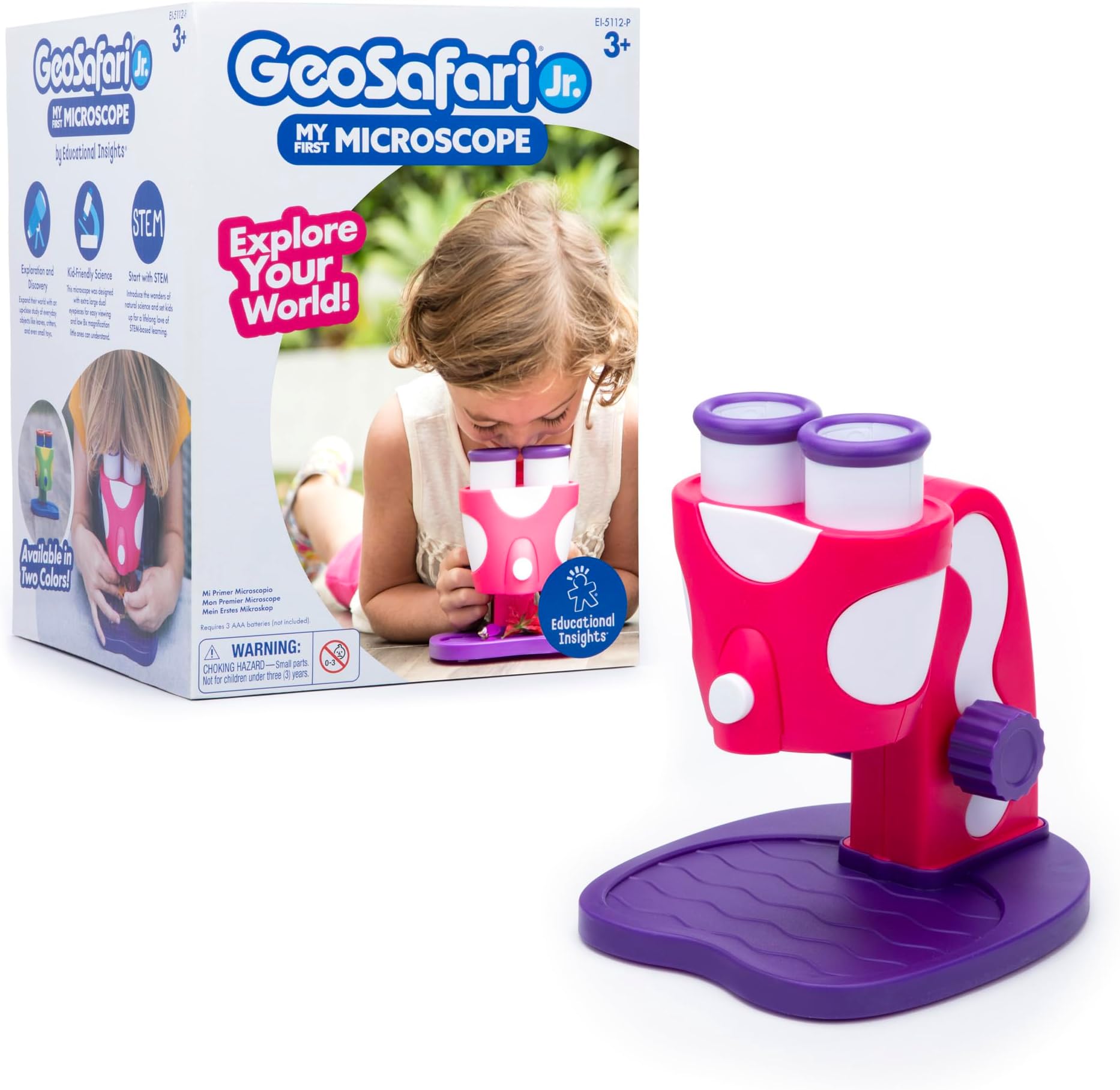 Learning Resources GeoSafari Jr My First Microscope Pink