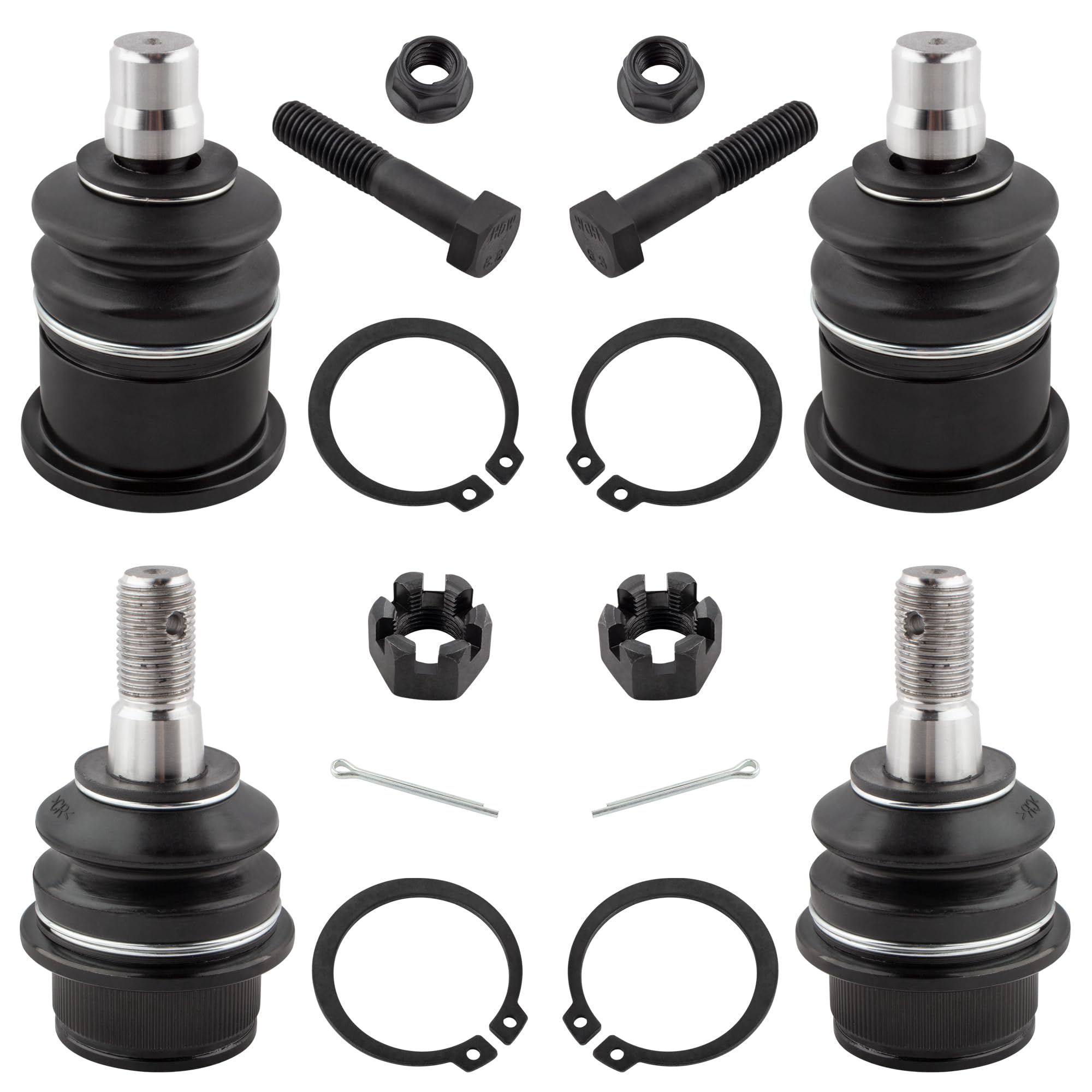 BOXI (Set of 4) K8695 K80012 Front Upper Lower Ball Joints Fits for Ford Explorer Ranger 1995-2011 / for Mercury Mountaineer 1997-2001 / for Mazda B2500 B3000 B4000 1998-2007