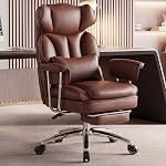 DUMOS Ergonomic Computer Gaming Chair - Home Office Desk with PU Leather Lumbar Support, Height Adjustable Big and Tall Video Game with Flip-up Armrest, Swivel Wheels for Adults, Black