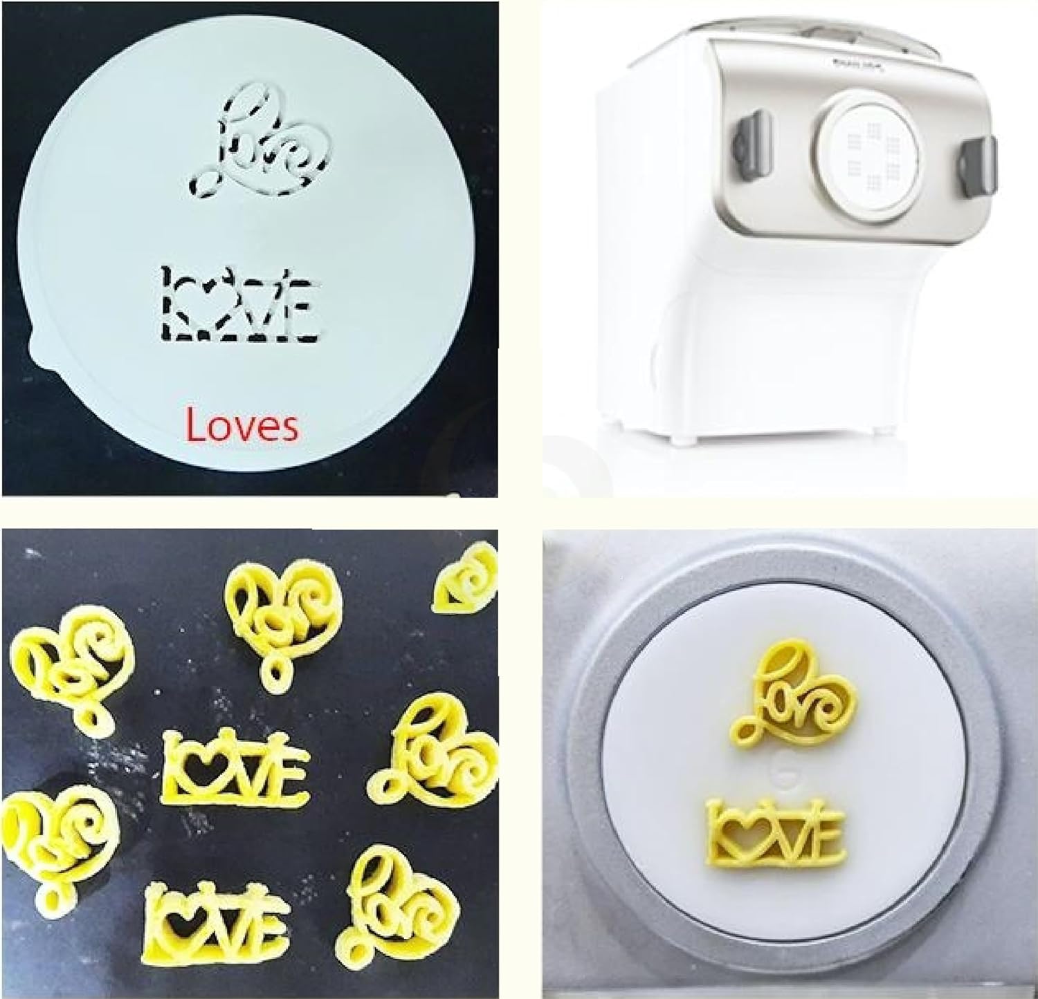 Heart Pastina Shaped Pasta Maker Disc, Fun Shaped Noodles for Valentines & Weddings, Electric Philips Pasta Maker Attachments, Valentines Day, Kitchen Appliances (Heart Pastina 10-8mm)