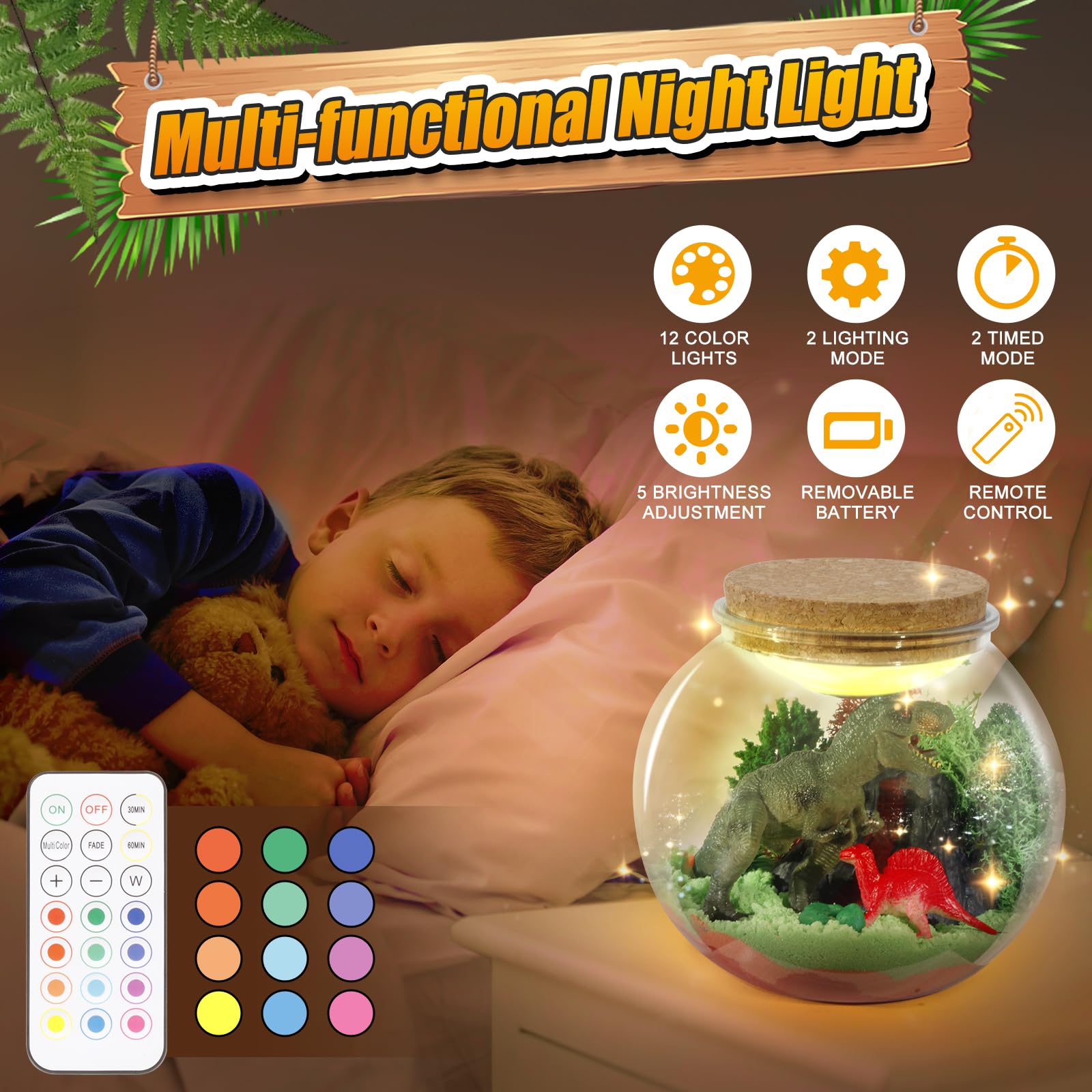 Dinosaur Terrarium Kit - Build Your Own Prehistoric World -3