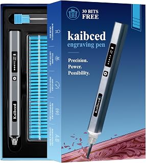 Engraving Pen, Ultimate Cordless Engraving Pen for Artists & DIYers - Engrave 60+ Surfaces - Beginner Friendly- 30 Bits & Mastery Guide (Pewter)