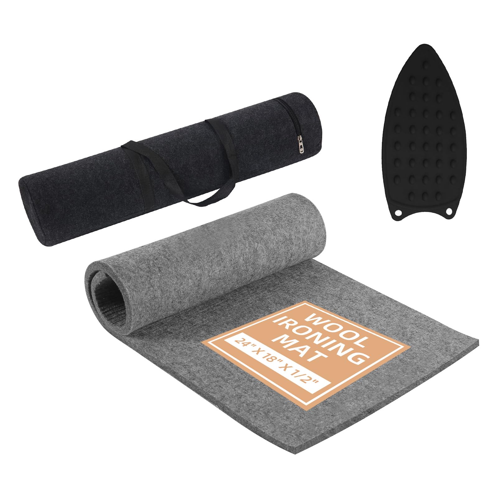 LITLANDSTAR Tappetino da stiro in 100% lana infeltrita, 61 x 45,7 cm, portatile, ideale per stirare, trapuntare, cucire