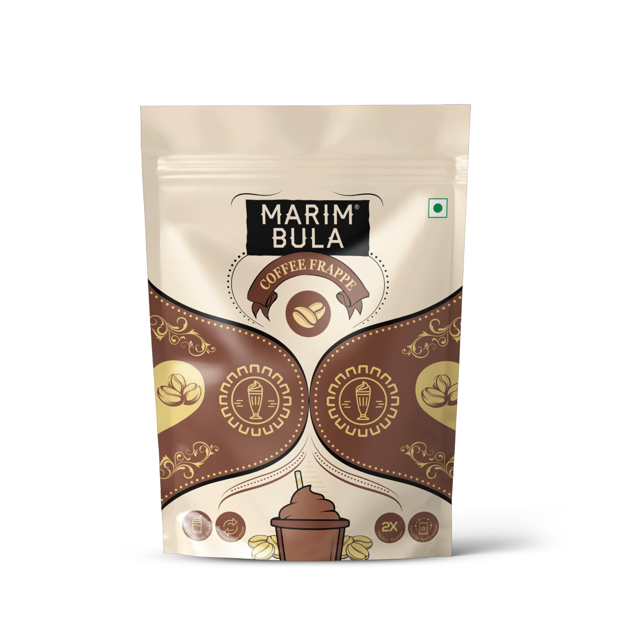 MARIMBULA Coffee Frappe Premix Powder|100% Vegetarian|Suitable For Making Thick And Smooth Texture Milkshakes,Cold Coffee,Beverages And More|1 Kg,Bag