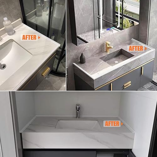 Miniatura 7 de Tira selladora de baño, tira de sellado de ducha, cinta selladora autoadhesiva, barrera de agua para umbral de ducha para fregadero, bañera, piso de